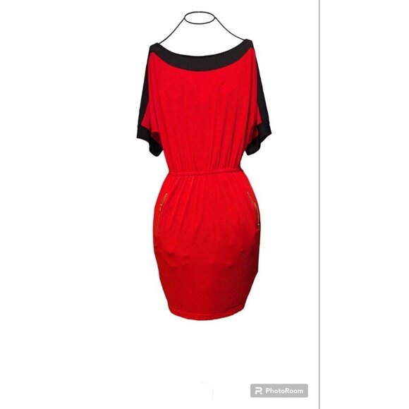 Calvin klein red dress size 10 - Picture 1 of 4